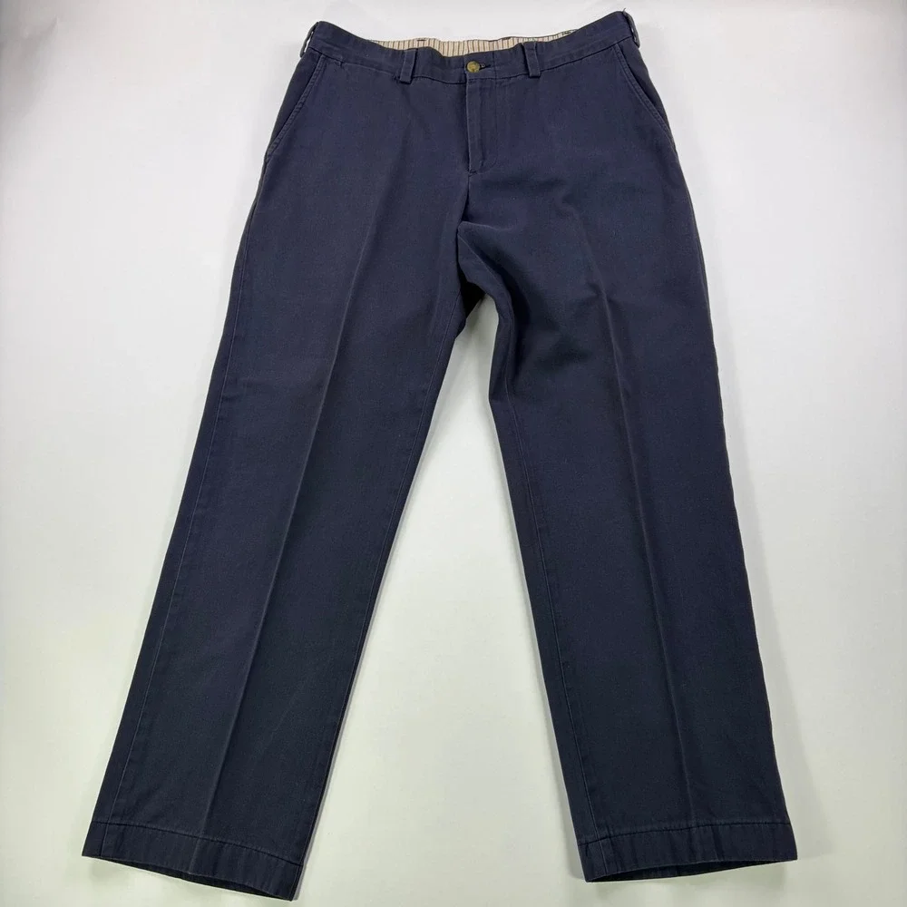 Bills Khakis M3 Trim Fit Chinos Mens 34 Navy Blue Cotton Made in USA Pants